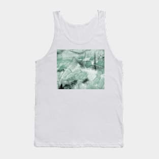 Abstract Oil Painting Granite Green 12c17 Tank Top